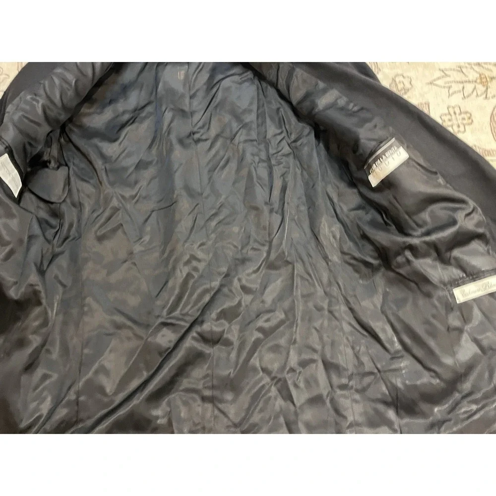Oscar De La Renta Blazer‎ Men's Size 42R Cashmere Blend Black Single Breasted